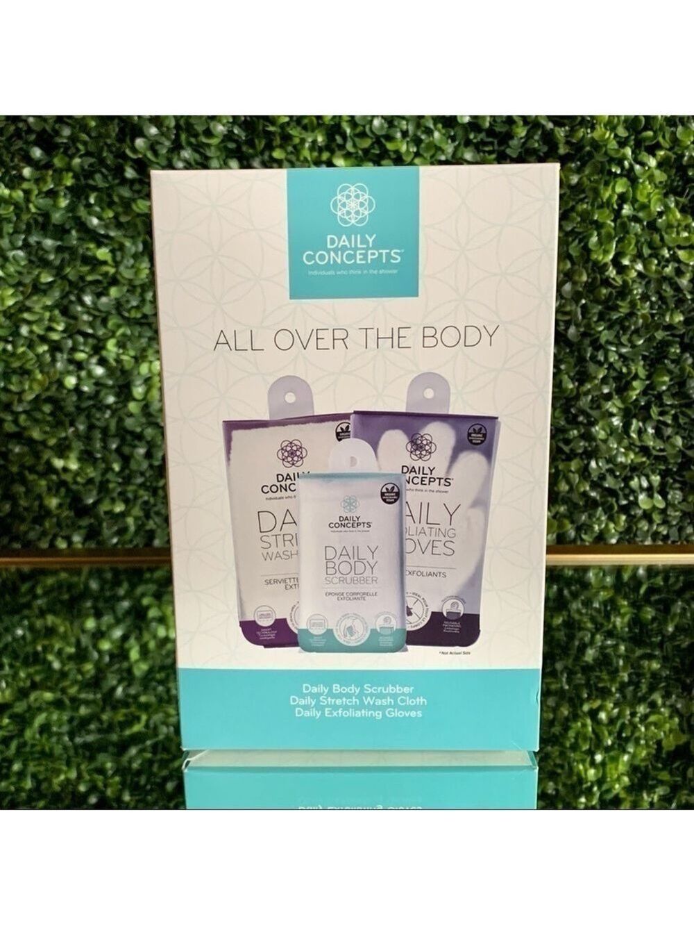3 Piece All Over The Body Set | Daily Concepts | NEW | Scrubber Stretch Cloth